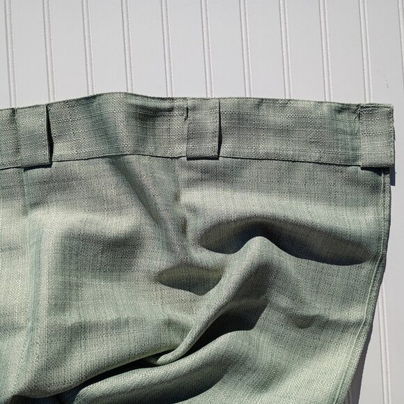 Jinchan Curtain Panels Green Linen Textured Curtains 38x 96 Rod Pocket Drapes - Picture 7 of 11